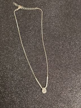 Delicate Silver Crystal Drop Necklace - Women Jewelry